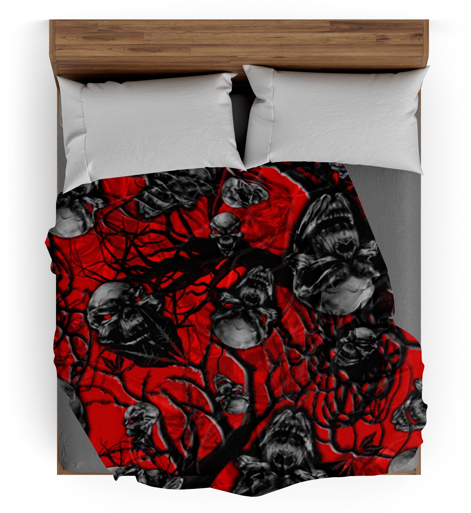 Plaid Tête de Mort <br/> Forêt Rouge
