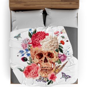 Plaid Tête de Mort <br/> Flore