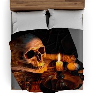 Plaid Tête de Mort <br/> Lueur Macabre