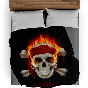 Plaid Tête de Mort <br/> En Feu