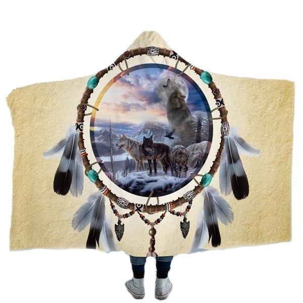 Plaid loup hurlement meute