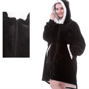 Sweat Plaid Zipper Noir