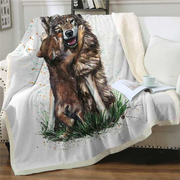 PLAID LOUP <br> LOUVE ET LOUVETEAU