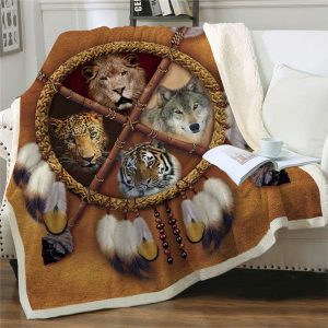 PLAID LOUP <br> ANIMAUX CHASSEURS D'ESPRITS