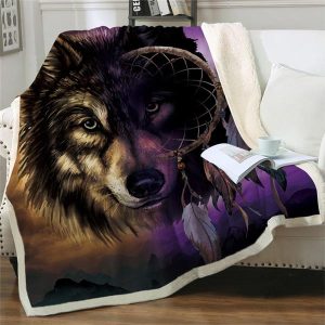 PLAID LOUP <br> ATTRAPE RÊVES