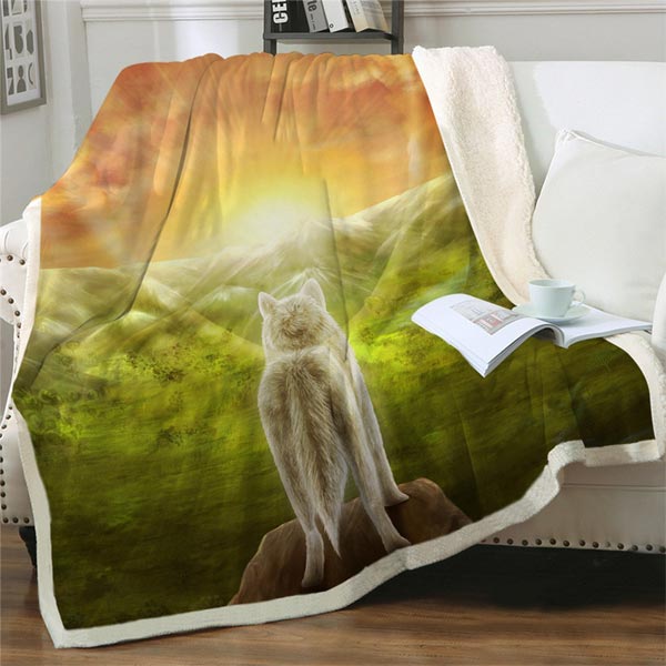PLAID LOUP <br> LEVER DU SOLEIL