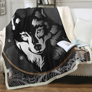PLAID LOUP <br> EFFET MÉTALLIQUE