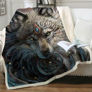 PLAID LOUP <br> GUERRIER INDIEN