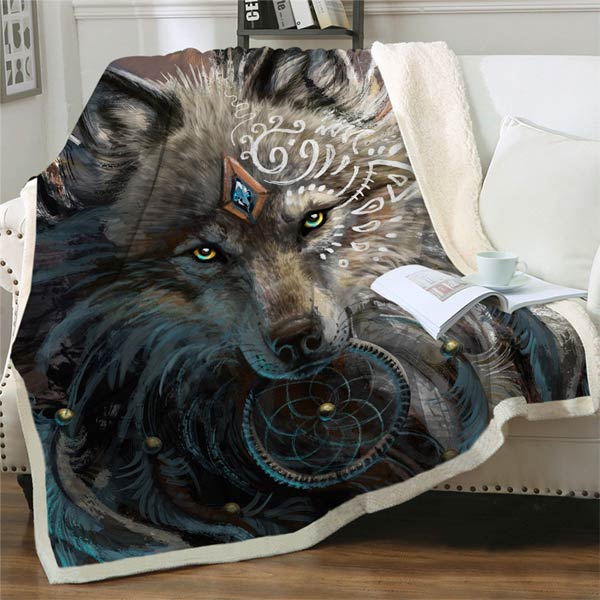 PLAID LOUP <br> GUERRIER INDIEN