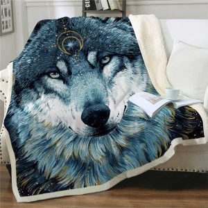 PLAID LOUP <br> TÊTE DE LOUP