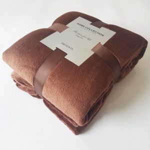 Plaid polaire chocolat