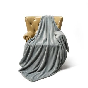 Plaid polaire gris claire