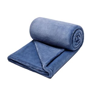 Plaid polaire bleu pétrole