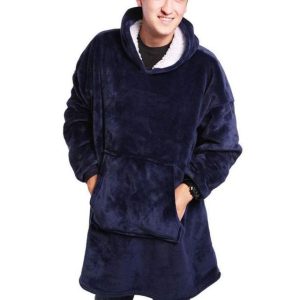 Sweat Plaid Homme Bleu Marine