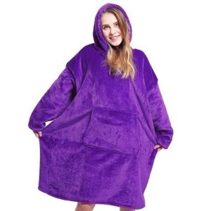Plaid Sweat à Capuche Violet