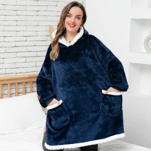 Sweat Plaid Femme Bleu Marine