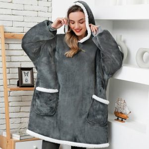 Sweat Plaid Femme Gris