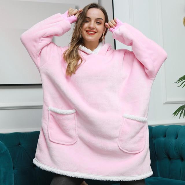 Sweat Plaid Femme Rose