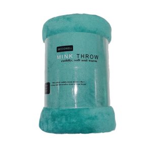 Plaid turquoise polaire